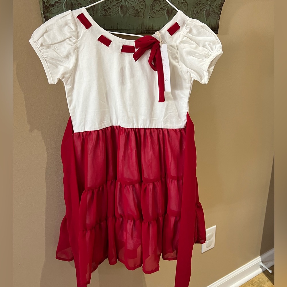New Well Dressed Wolf dress 10 Christmas, holiday, winter, white and red